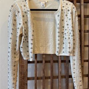 Embellished Cream Sweater